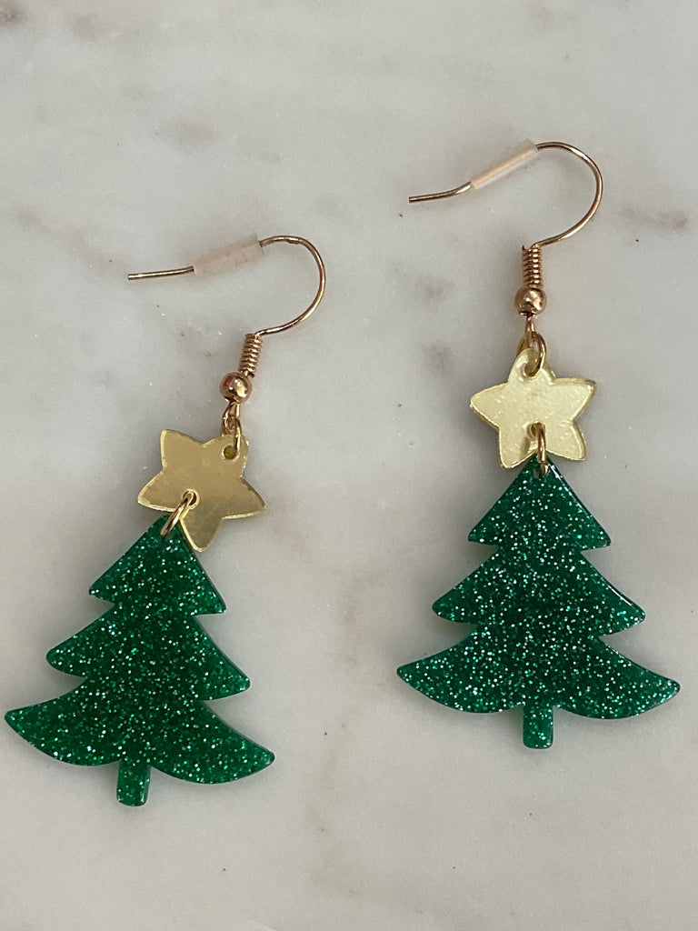 Holiday Tree Sparkles Earrings