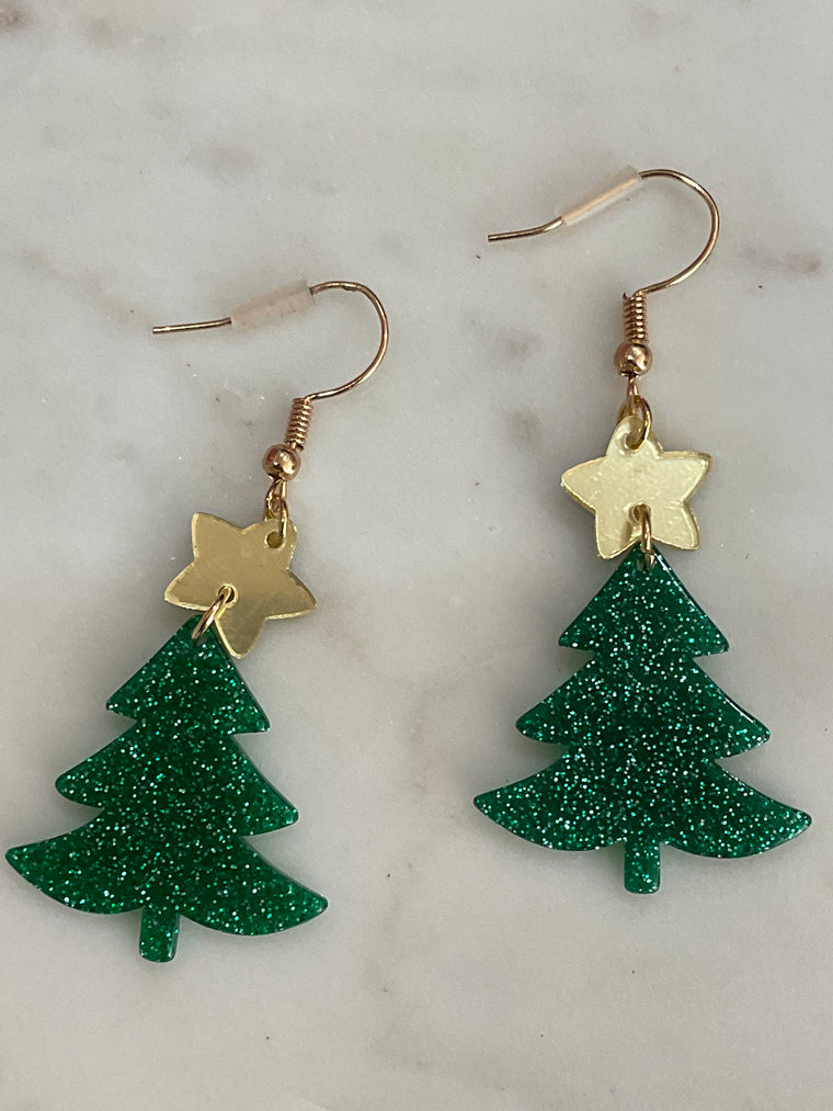 Holiday Tree Sparkles Earrings