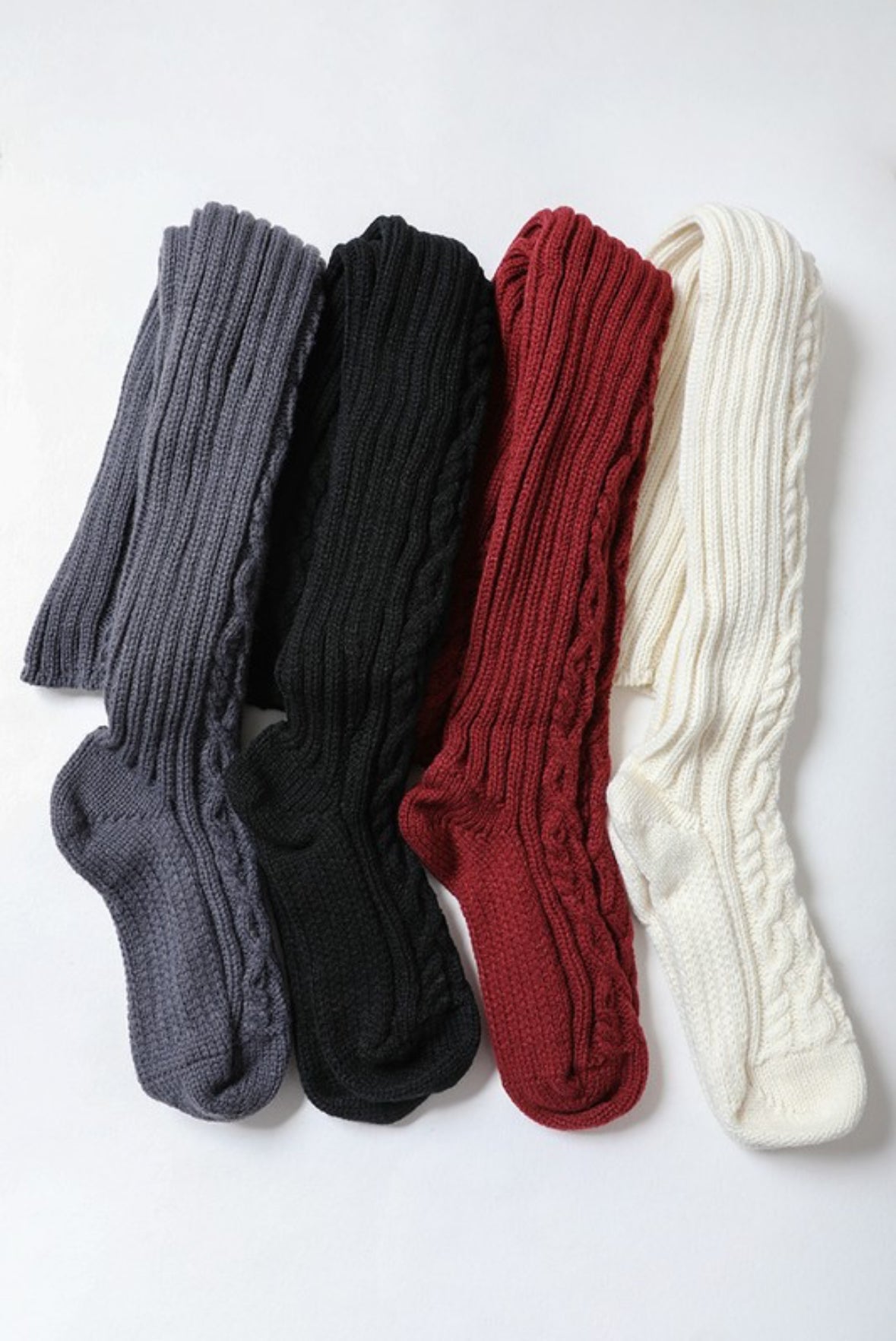 Cable Knit Socks Gray Cable Knit Socks Gray
