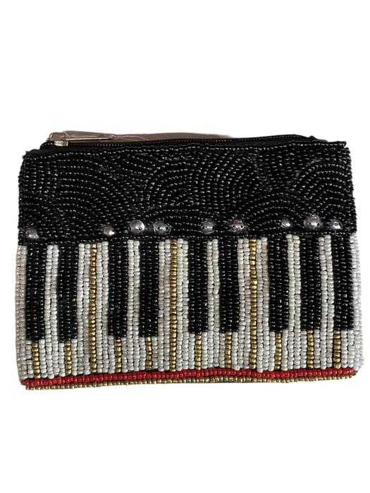 Piano Keys Beaded Coin Purse