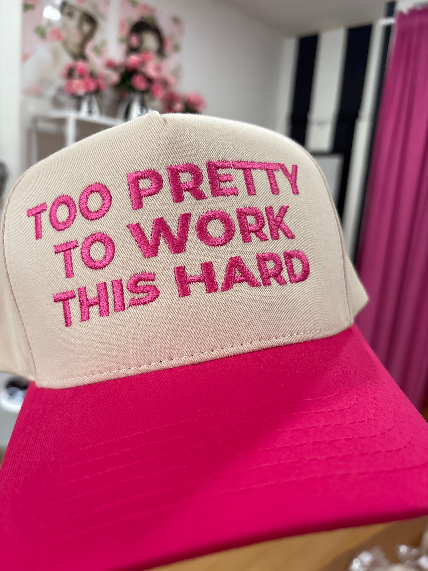 Too Pretty To Work Cap – Vamp Boutique