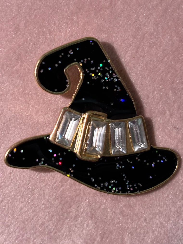 Sparkle Witch Hat Pin