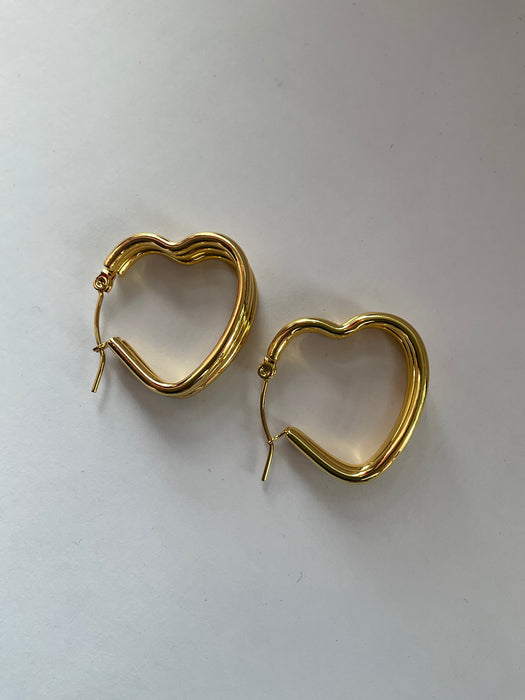 Heart Hoop Earrings