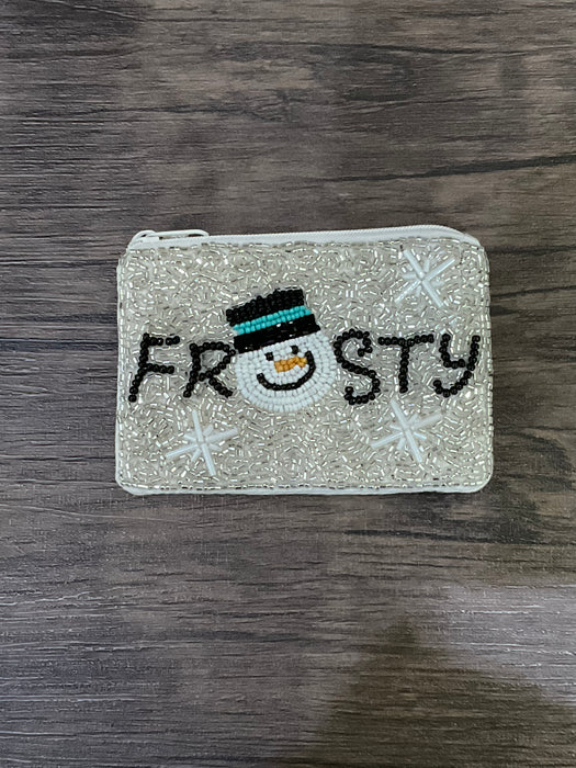 Frosty Beaded Coin Purse
