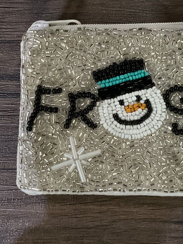 Frosty Beaded Coin Purse