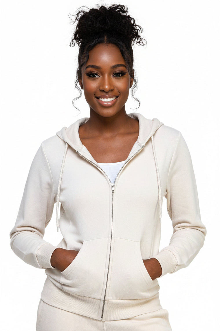 Basic Zip-up Fleece Hoodie