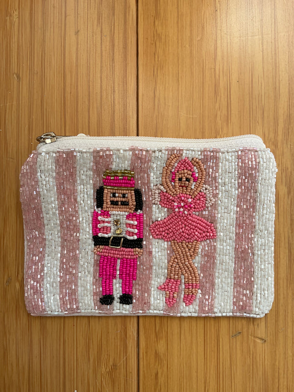 Nutcracker Beaded Coin Purse