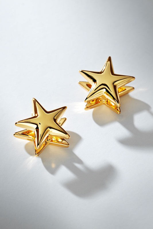 Gold Star Earrings