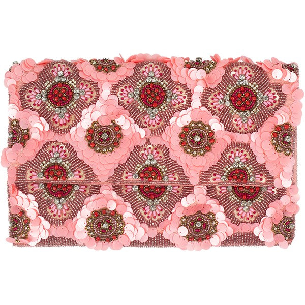 Rose Beaded Clutch