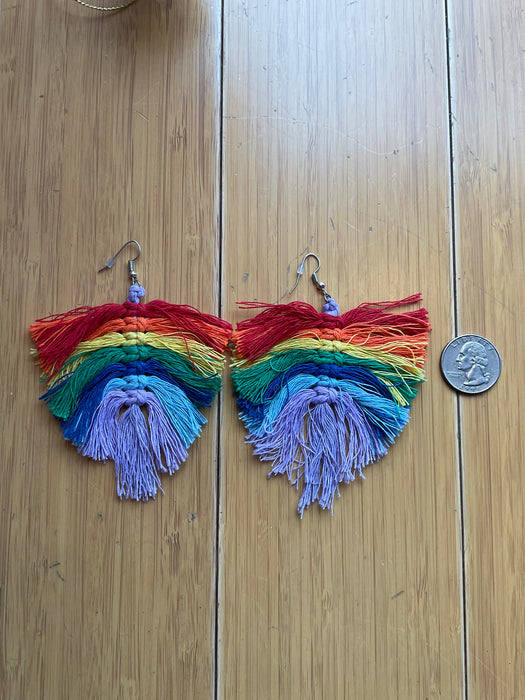 Rainbow Fringe Earrings