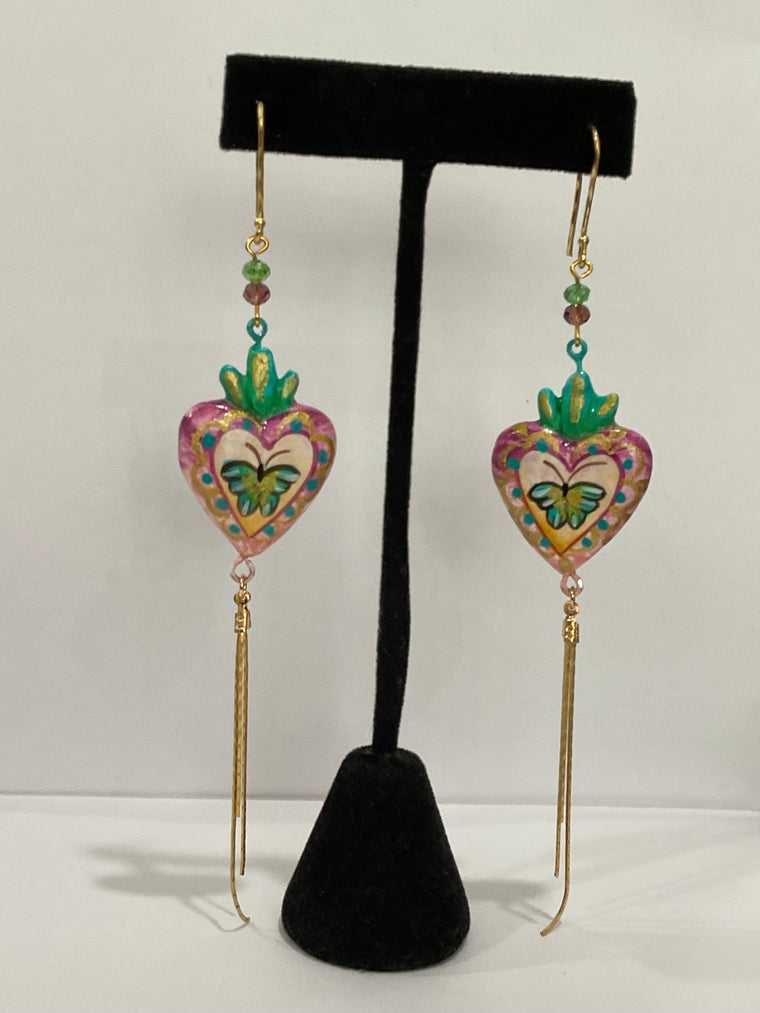 Hand Painted Butterly Earrings