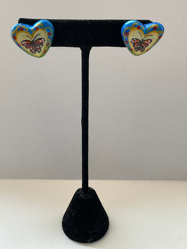 Butterfly Heart Earrings