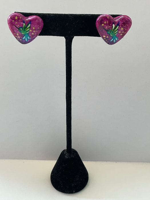 Hummingbird Heart Earrings