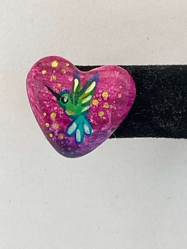 Hummingbird Heart Earrings