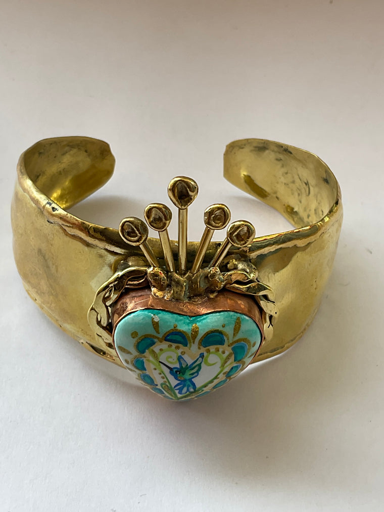 Blue Bird Cuff Bangle