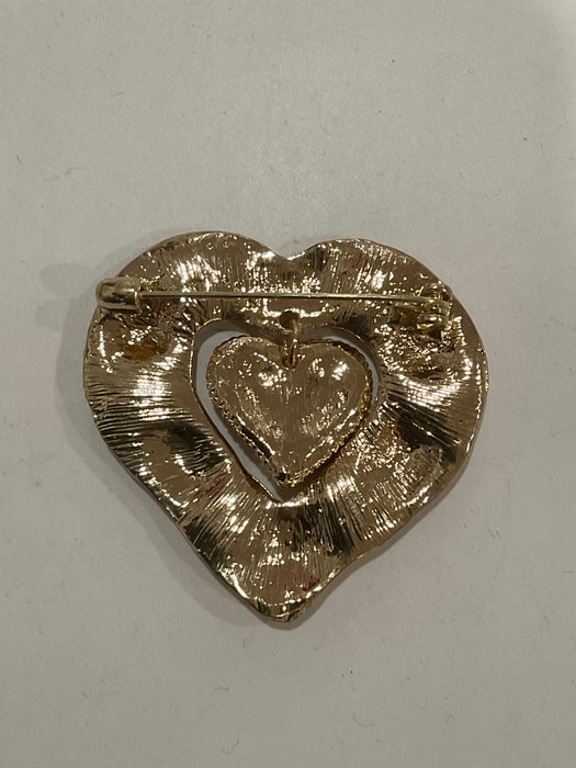 Jewel Heart Brooch