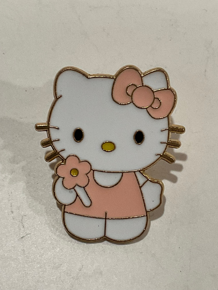 Kitty Flower Pin
