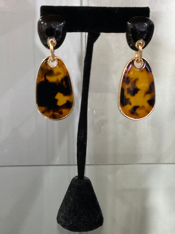 Tortoise Drop Earrings