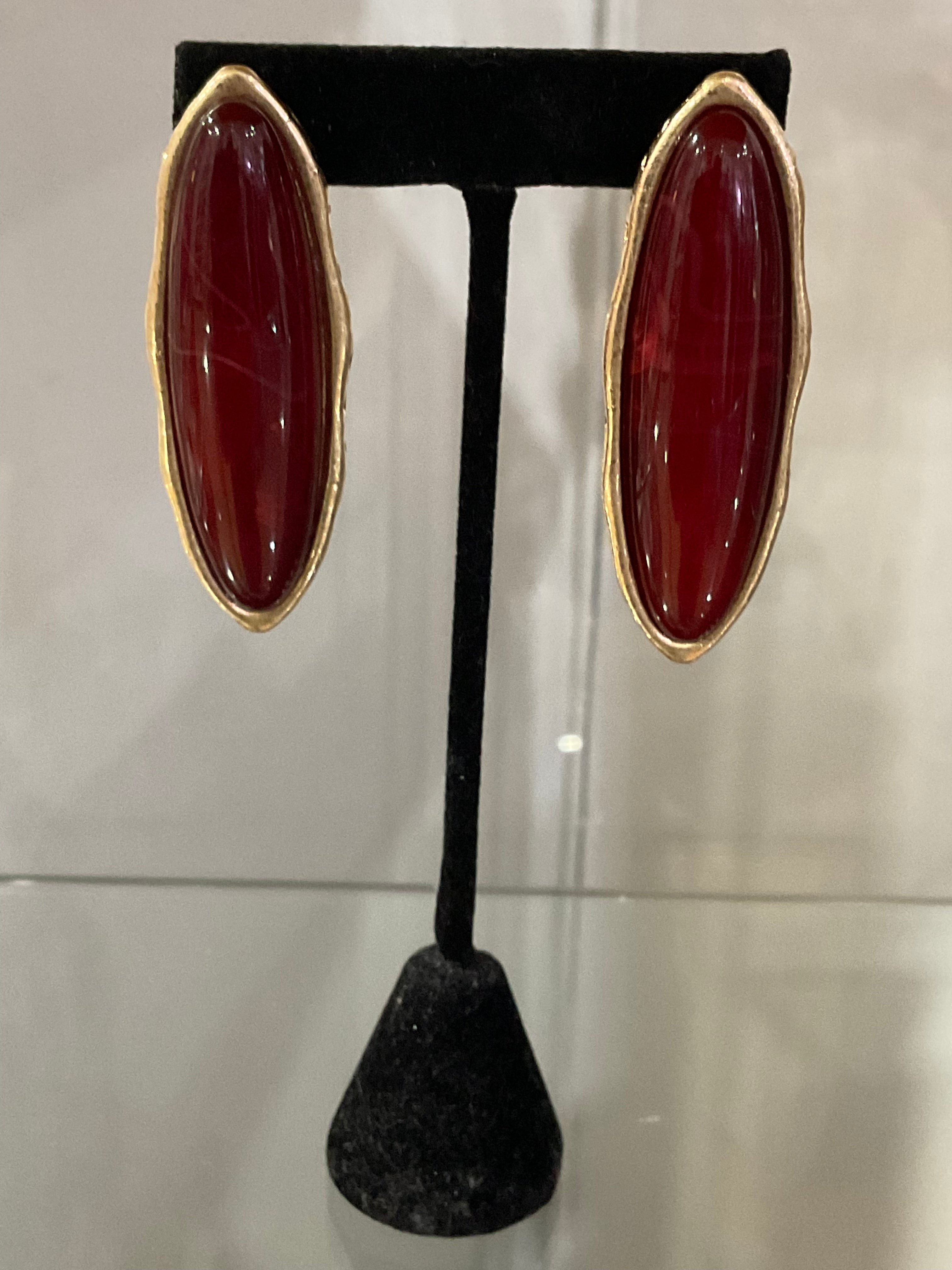 Crimson Drop Earrings