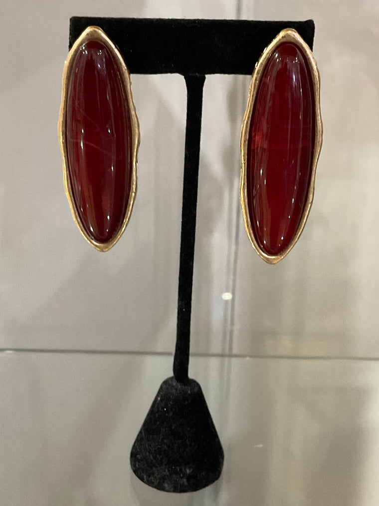 Crimson Drop Earrings