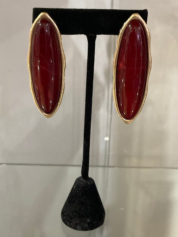 Crimson Drop Earrings