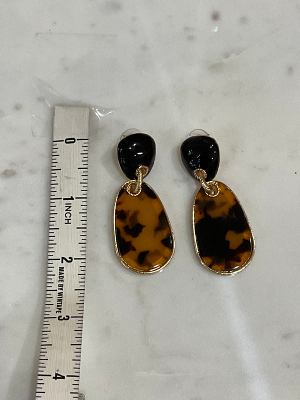 Tortoise Drop Earrings