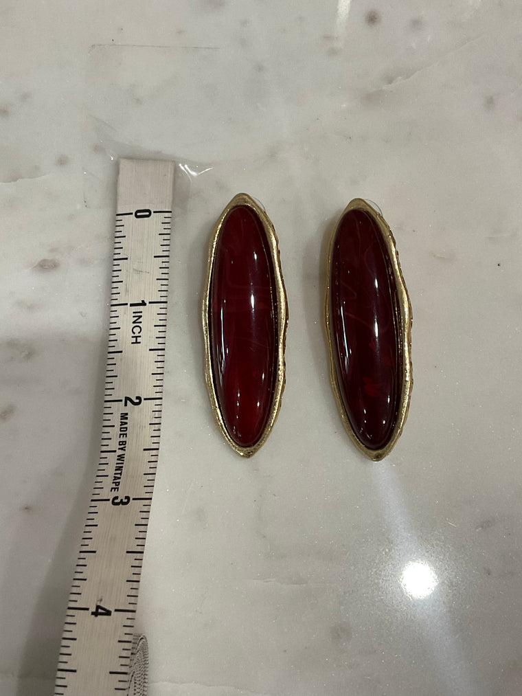 Crimson Drop Earrings