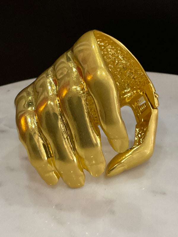 Sculpted Hand Cuff Bracelet
