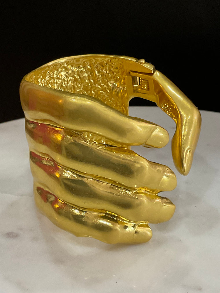Sculpted Hand Cuff Bracelet