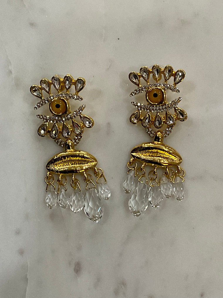 Evil-eye Teardrop Earrings
