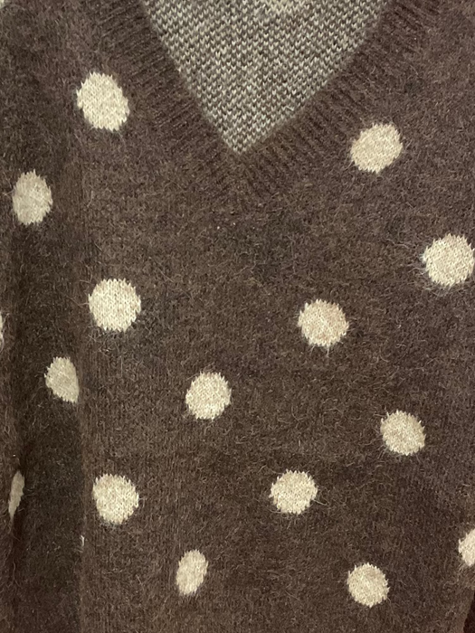 Cocoa and Cream Polka Dot Sweater