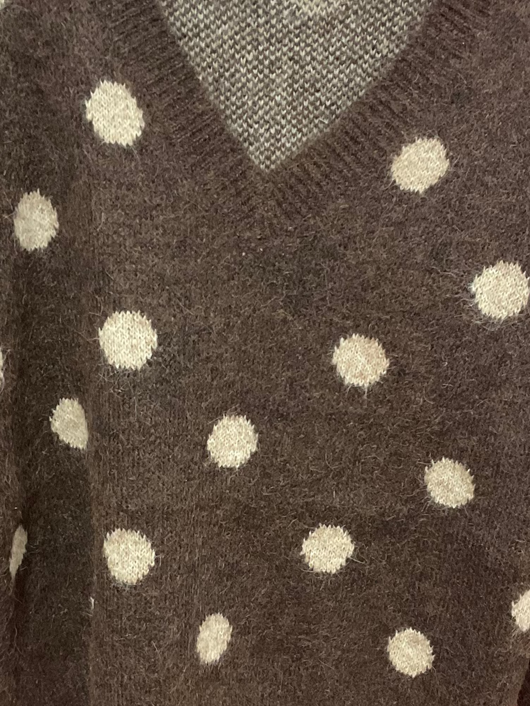 Cocoa and Cream Polka Dot Sweater