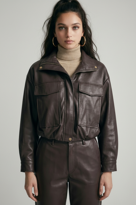 Chocolate Bomber Jacket