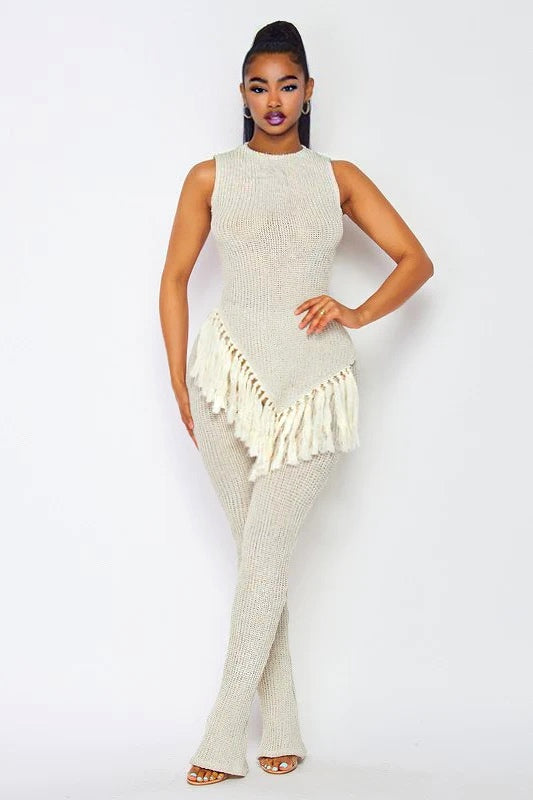 Ivory Fringe Set