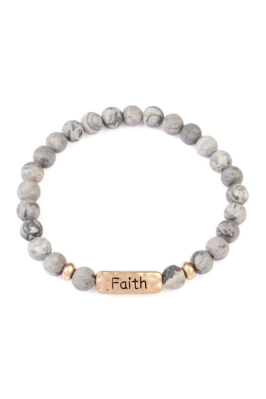 Faith Beaded Bracelet