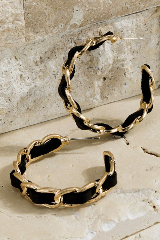 Chanel Chain Hoop Earrings – Vamp Boutique - Main Image