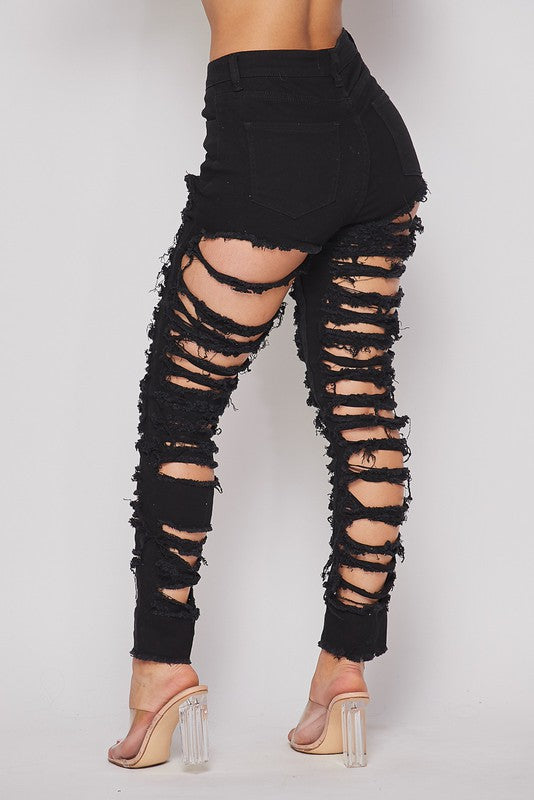 Ciara Distressed Jeans – Vamp Boutique