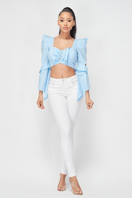 Lila Flare Top