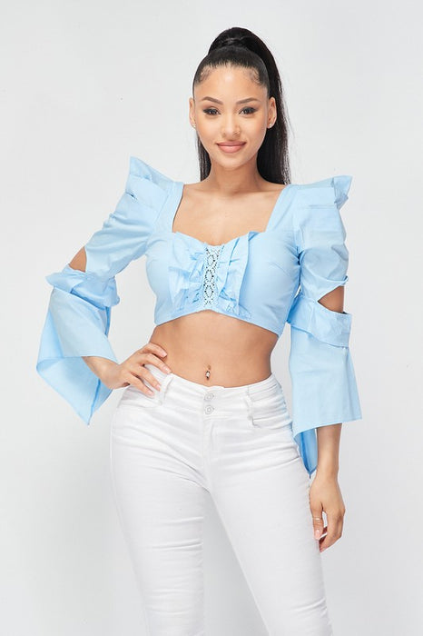 Lila Flare Top