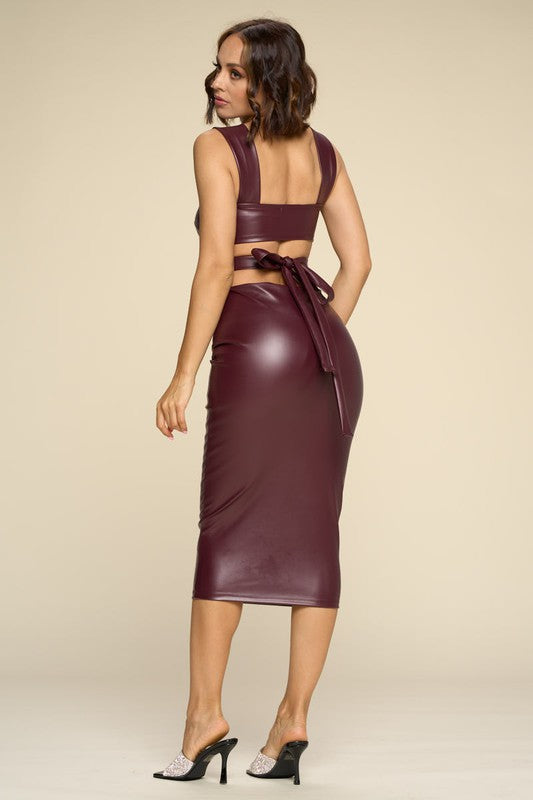 Octavia Leather Dress