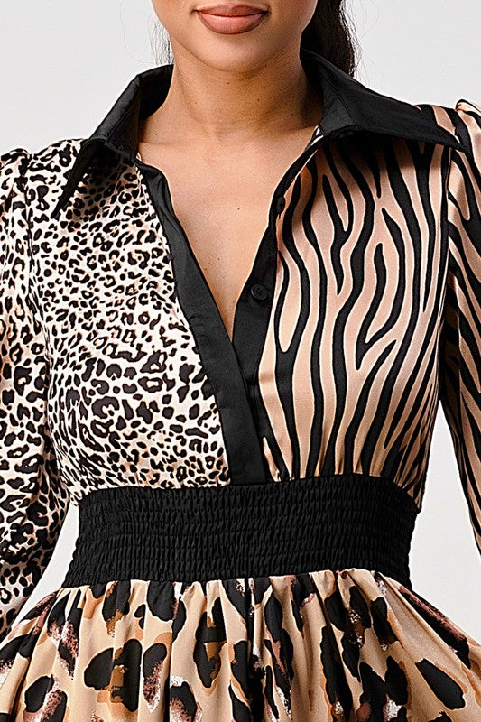 Multi Animal Print Dress M Multi Animal Print Dress M