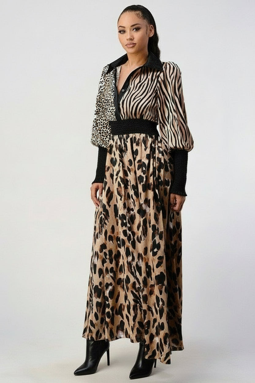 Multi Animal Print Dress M Multi Animal Print Dress M