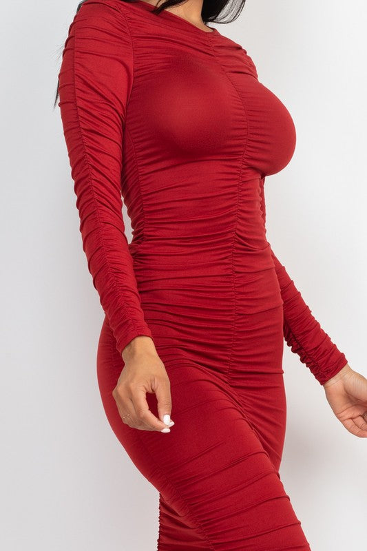 take your man ruched dress Take Your Man Ruched Dress - White