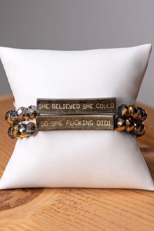 She Believed Bracelet
