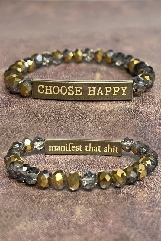 Choose Happy Bracelet