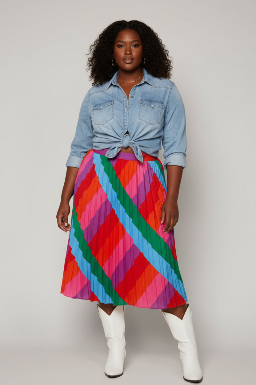 Arie Pleated Skirt Plus