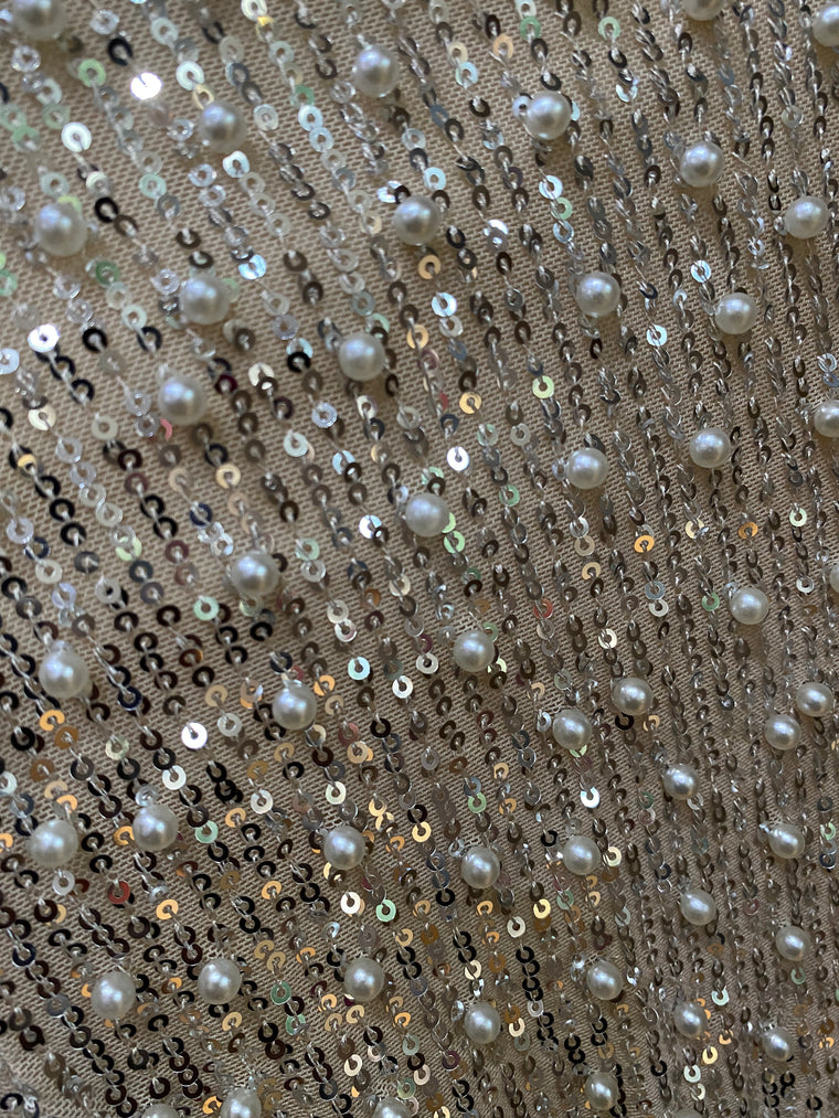 Pearl Sequin Crop Top