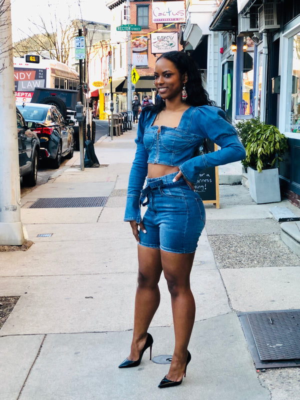 Gracie Denim Crop Top